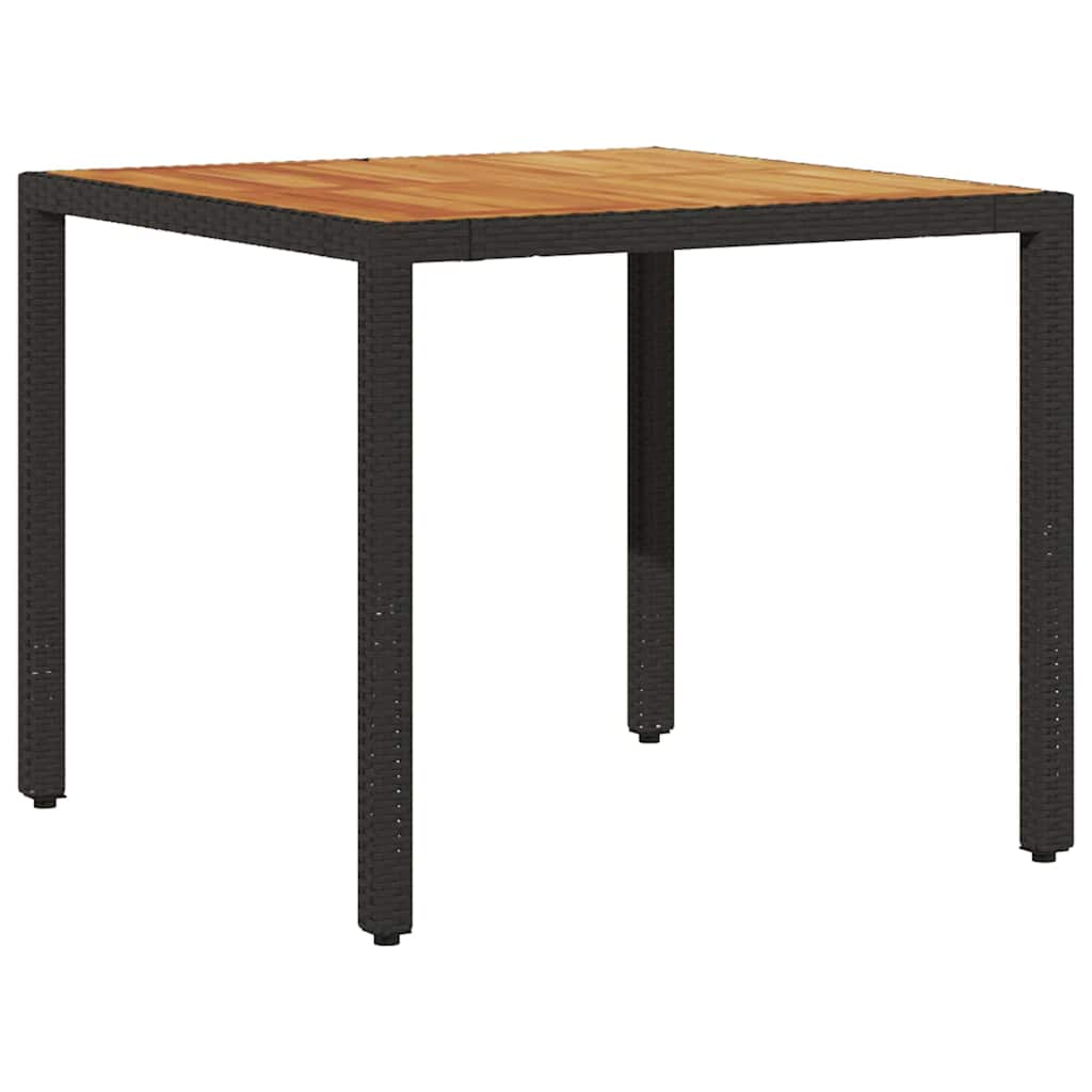 vidaXL Zestaw do jadalni w ogrodzie 3 pcs Czarny polirattan
