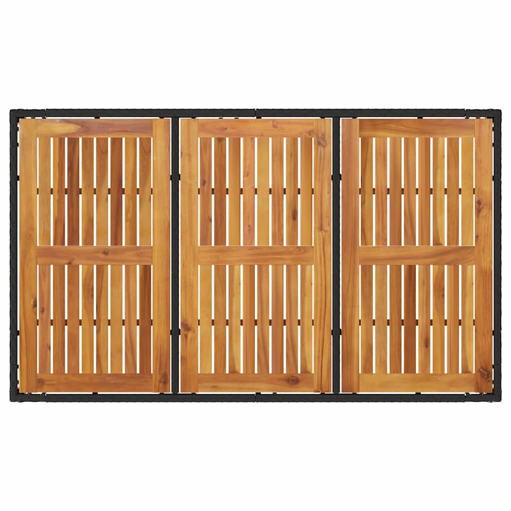 vidaXL Zestaw do jadalni w ogrodzie 5 pcs Czarny polirattan