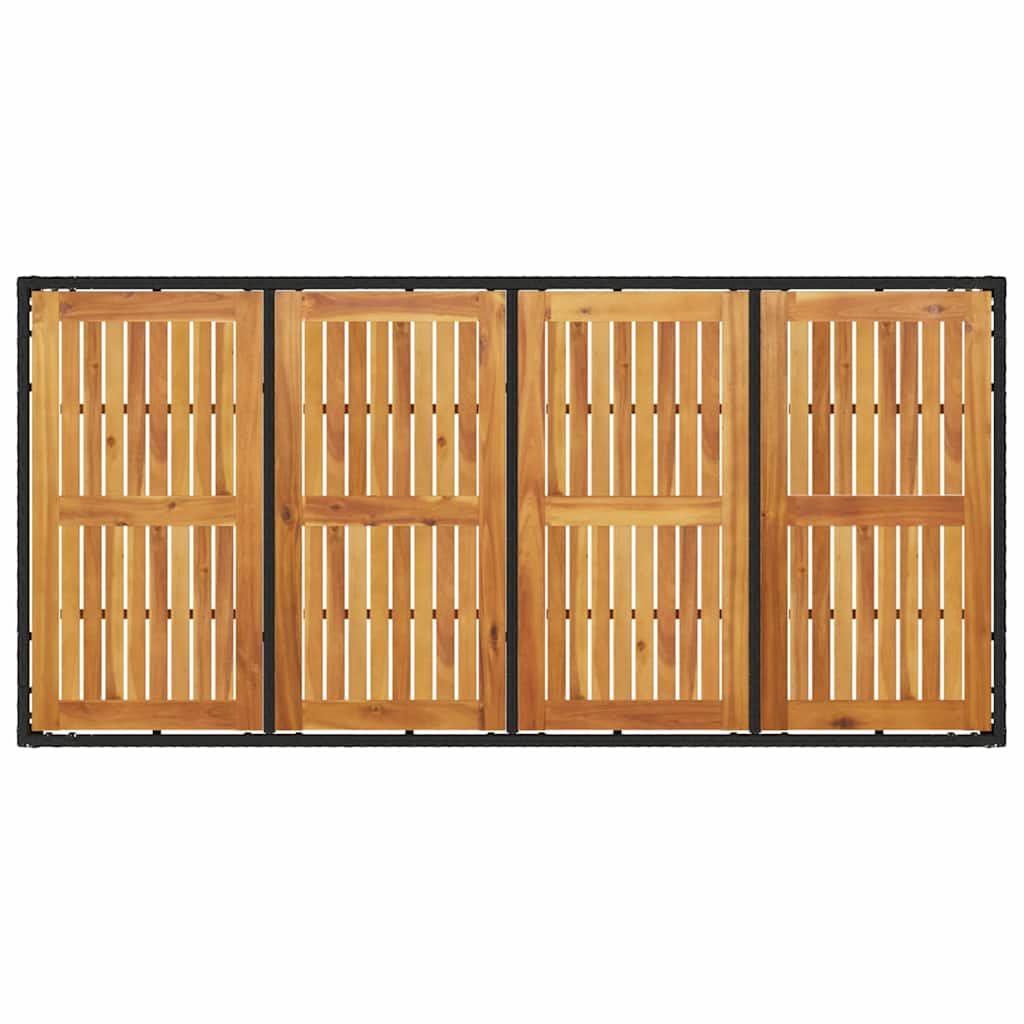 vidaXL Zestaw do jadalni w ogrodzie 7 pcs Czarny polirattan