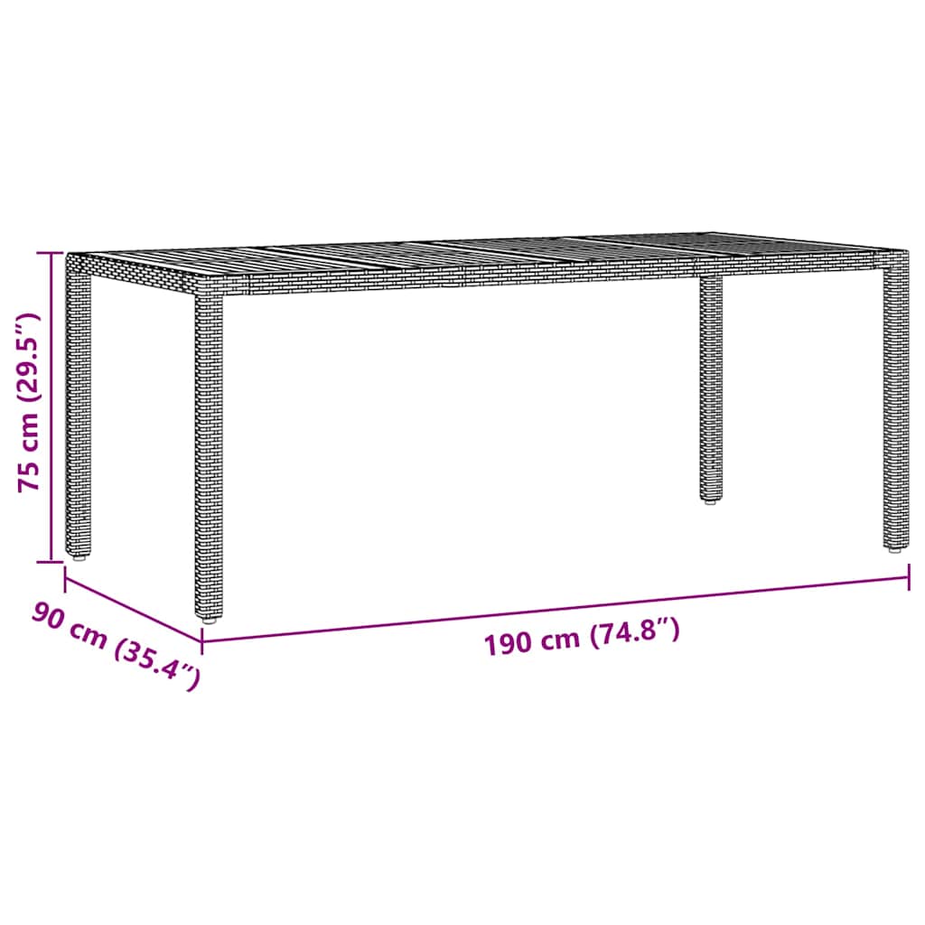 vidaXL Zestaw do jadalni w ogrodzie 9 pcs Czarny polirattan