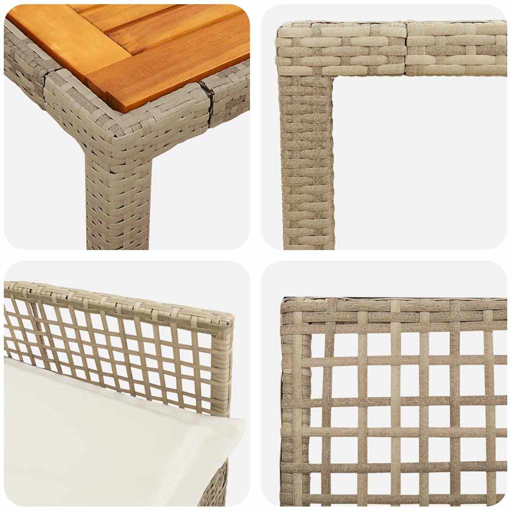 vidaXL Zestaw do jadalni w ogrodzie 5 pcs Beżowy polirattan