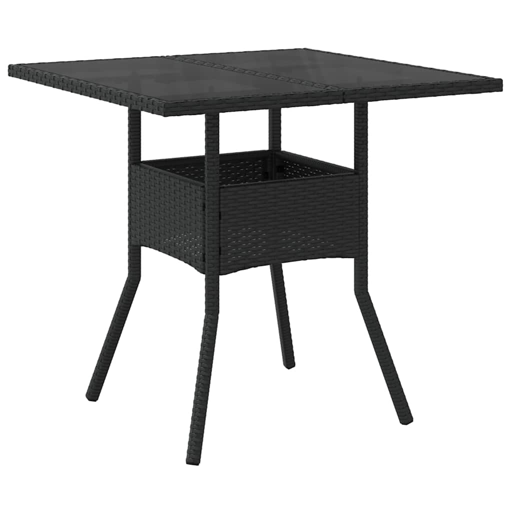 vidaXL Zestaw do jadalni w ogrodzie 5 pcs Czarny polirattan