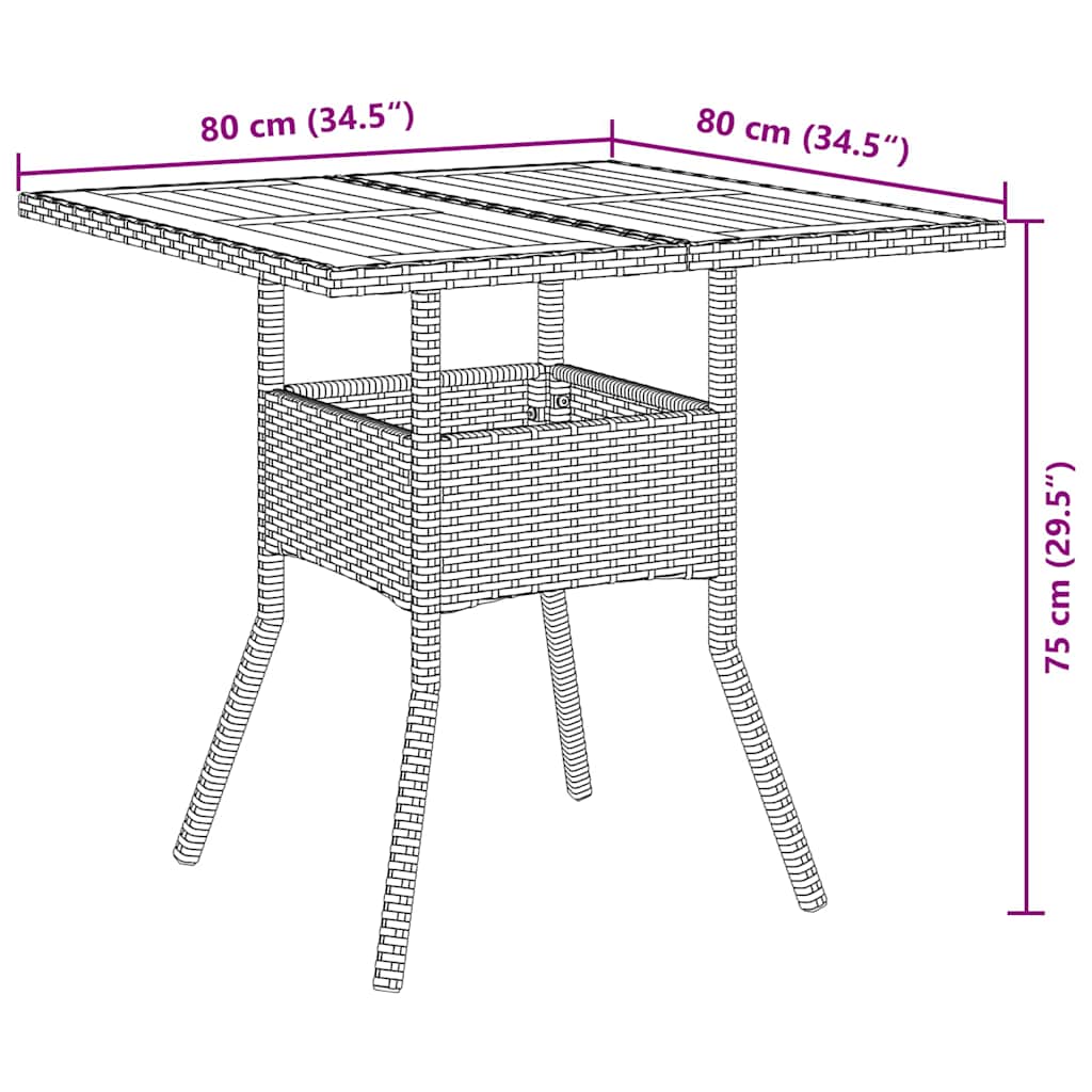 vidaXL Zestaw do jadalni w ogrodzie 5 pcs Szary polirattan