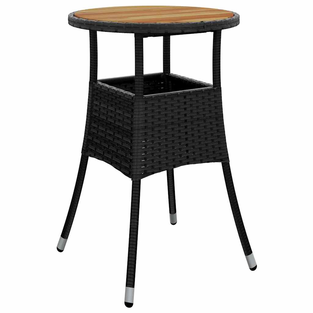 vidaXL Zestaw do jadalni w ogrodzie 5 pcs Czarny polirattan