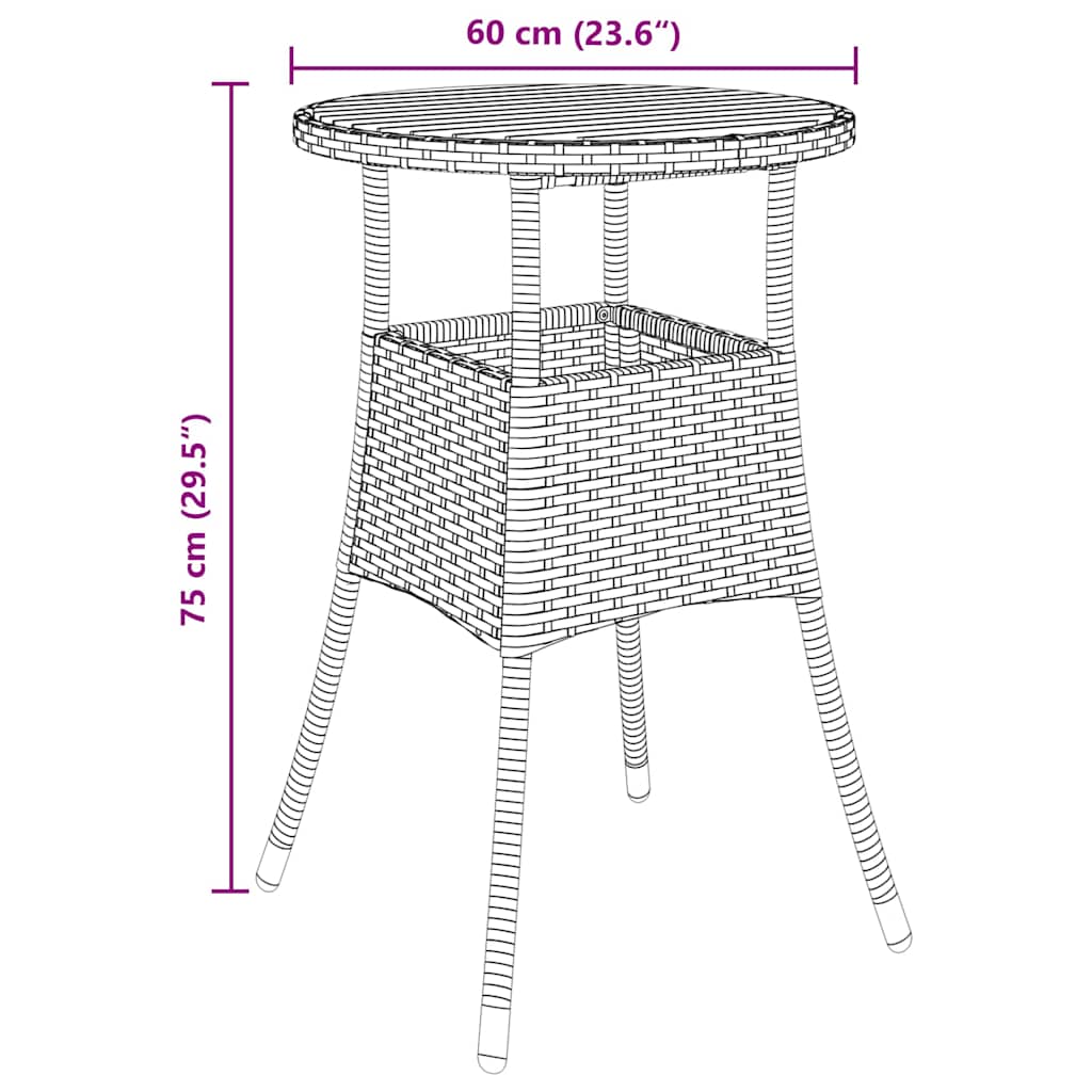 vidaXL Zestaw do jadalni w ogrodzie 5 pcs Czarny polirattan