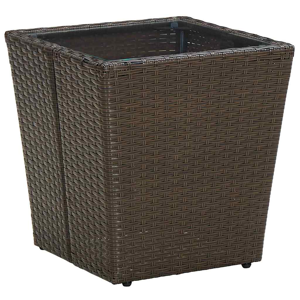 vidaXL Zestaw Bistro Ogrodowego 3 pcs Brązowy polirattan