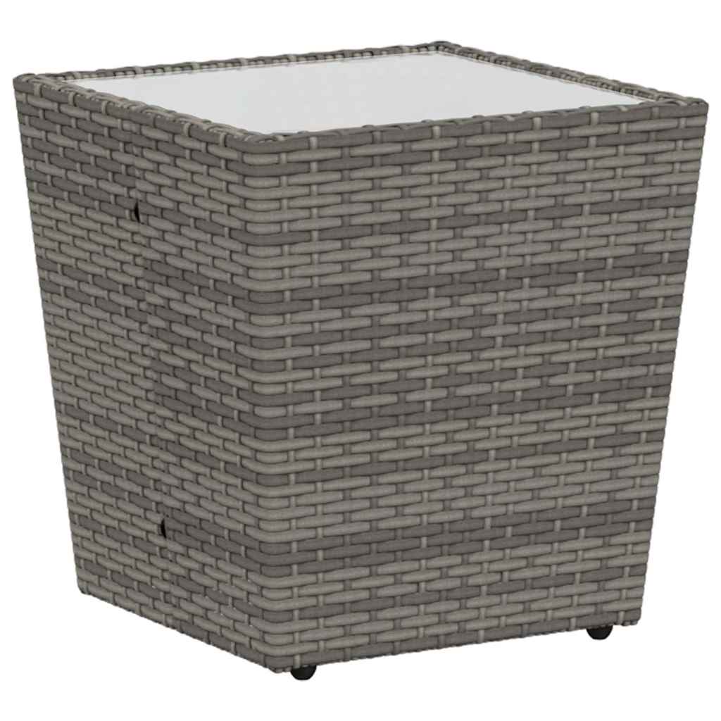 vidaXL Zestaw Bistro Ogrodowego 3 pcs Szary polirattan