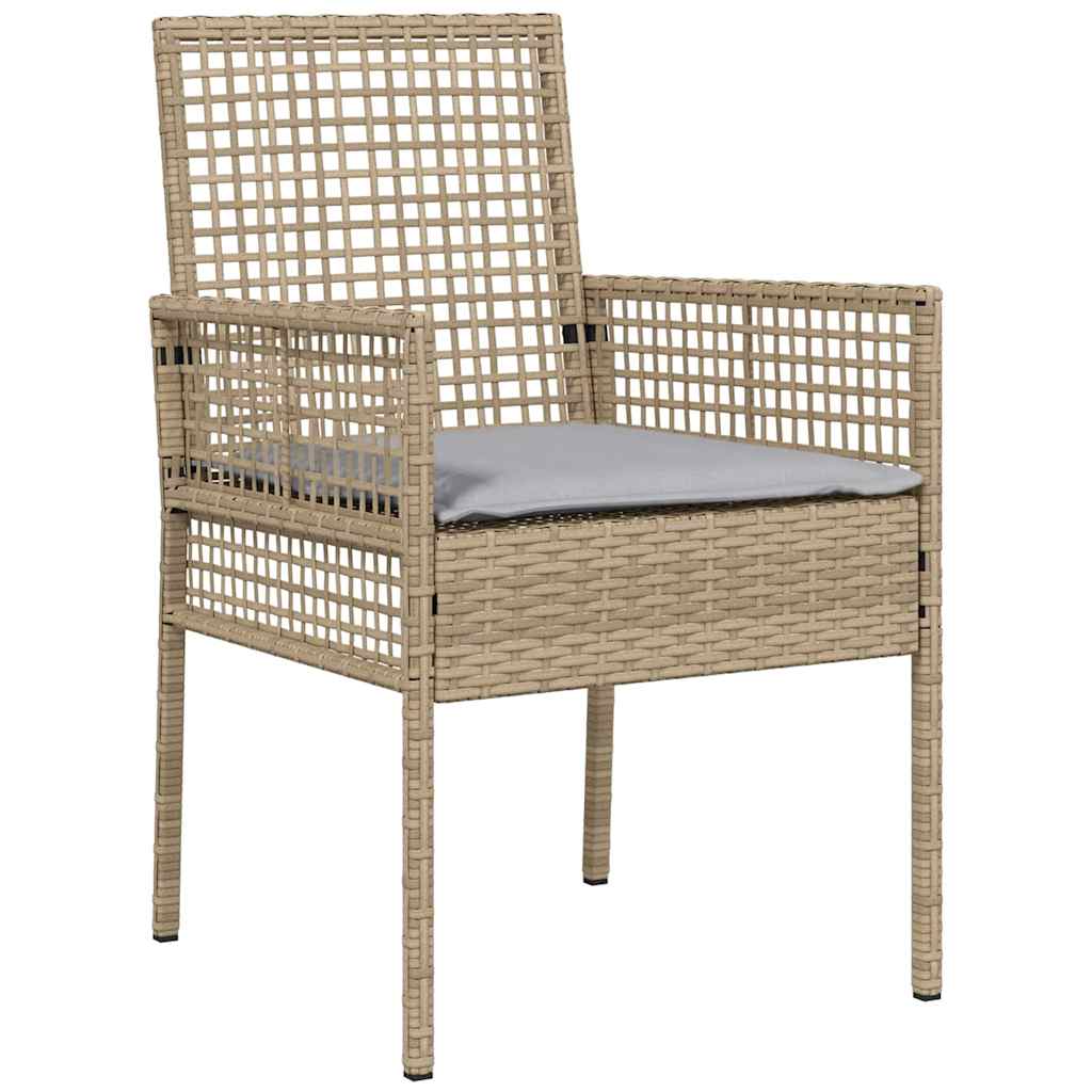 vidaXL Zestaw Bistro Ogrodowego 3 pcs Beżowy polirattan