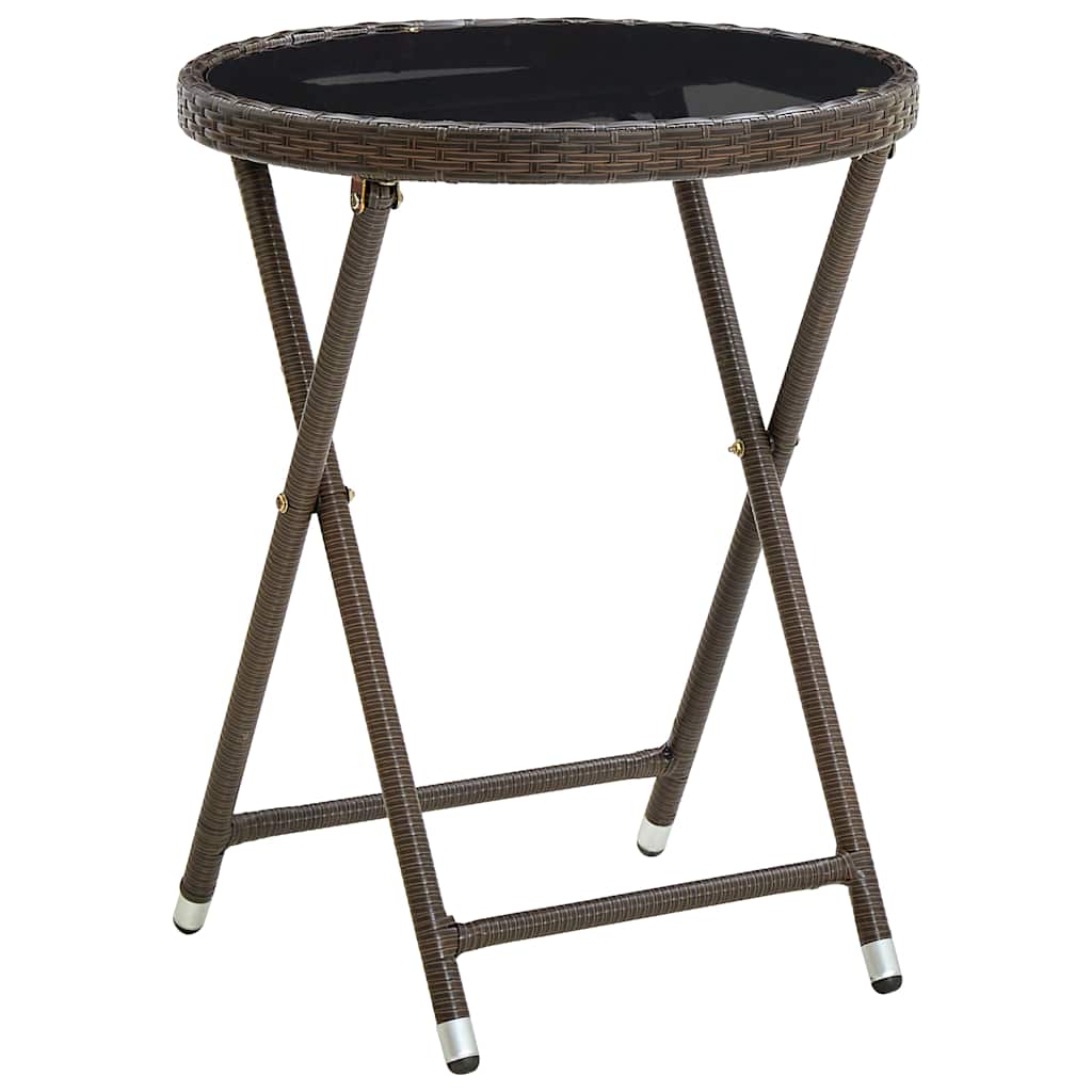 vidaXL Zestaw Bistro Ogrodowego 3 pcs Brązowy polirattan