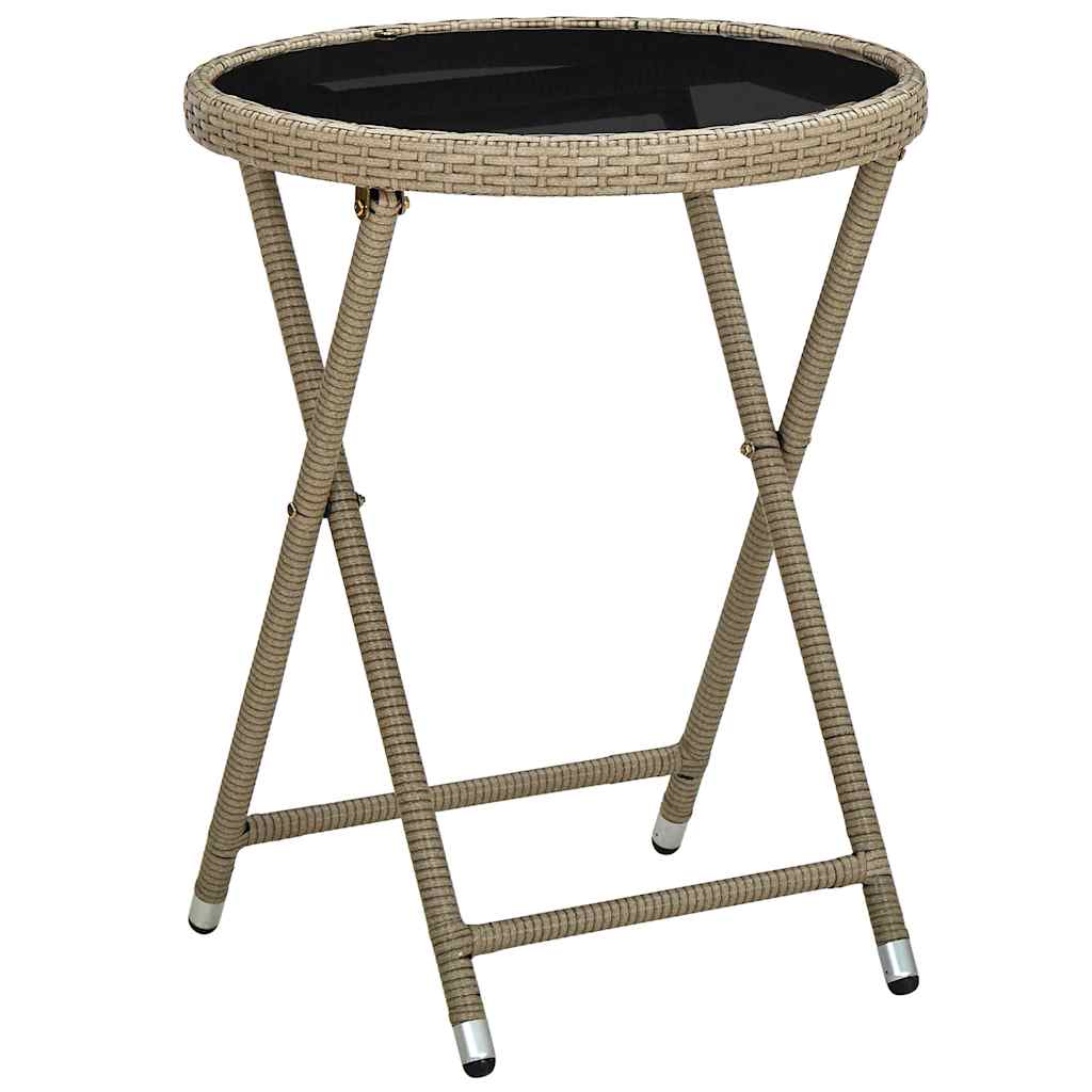 vidaXL Zestaw Bistro Ogrodowego 3 pcs Beżowy polirattan