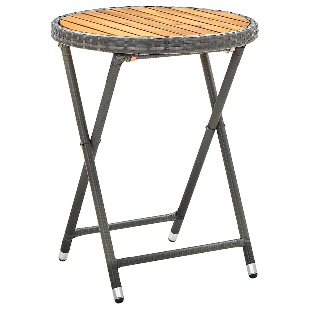 vidaXL Zestaw Bistro Ogrodowego 3 pcs Szary polirattan