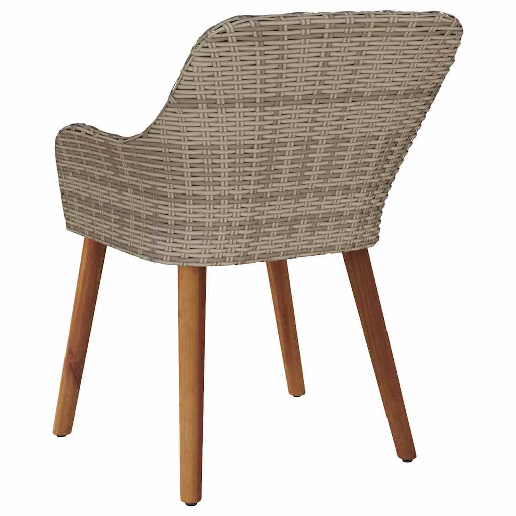 vidaXL Krzesło Ogrodowe 2 pcs Czarny 62,5 x 55 x 82 cm polirattan
