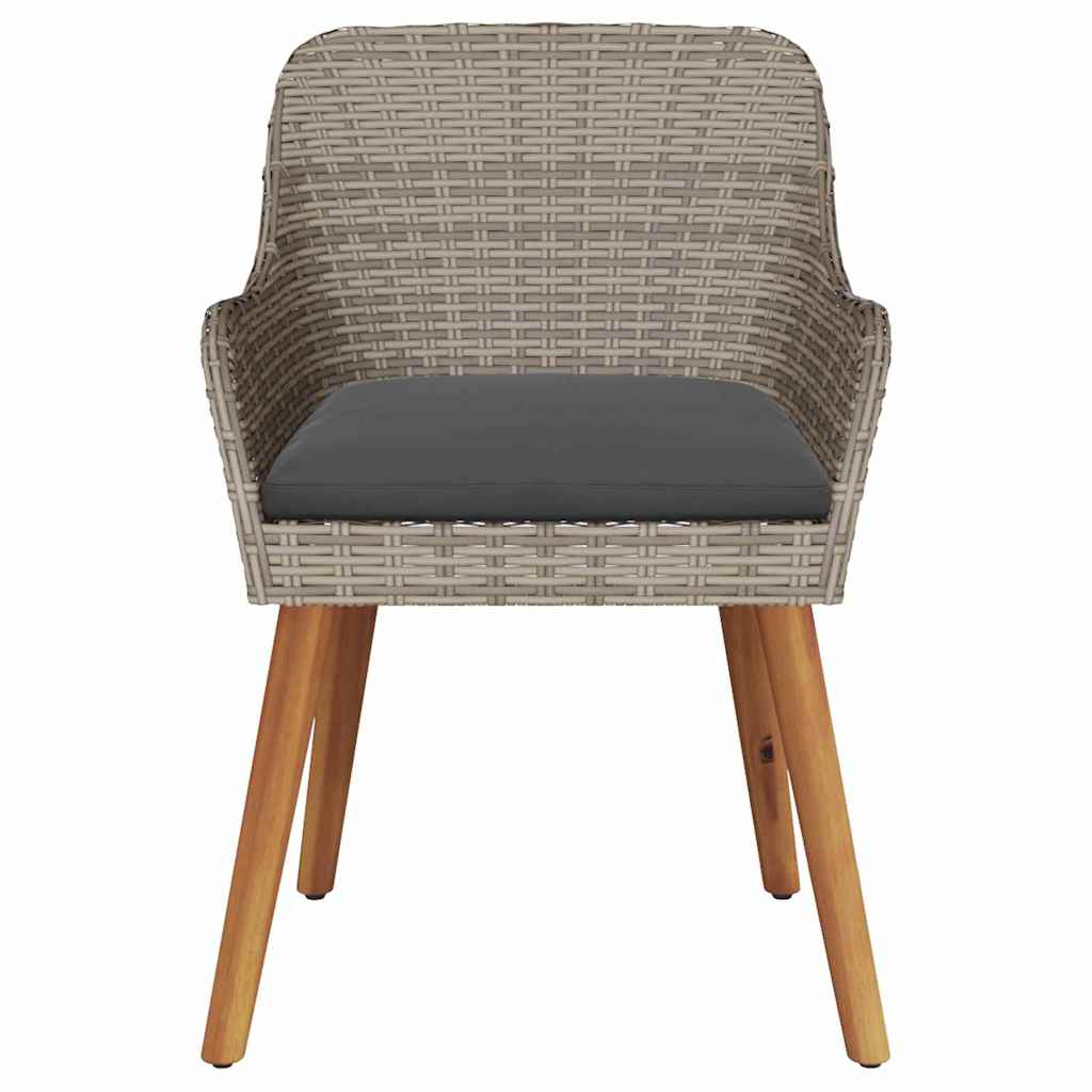 vidaXL Krzesło Ogrodowe 2 pcs Czarny 62,5 x 55 x 82 cm polirattan
