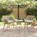 vidaXL Krzesło Ogrodowe 2 pcs Beżowy 62,5 x 55 x 82 cm polirattan