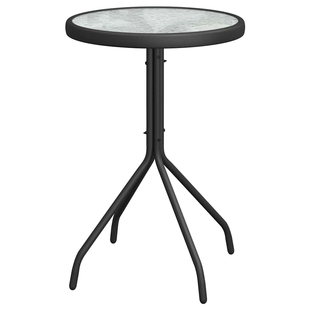 vidaXL Zestaw Bistro Ogrodowego 3 pcs Czarny Stal
