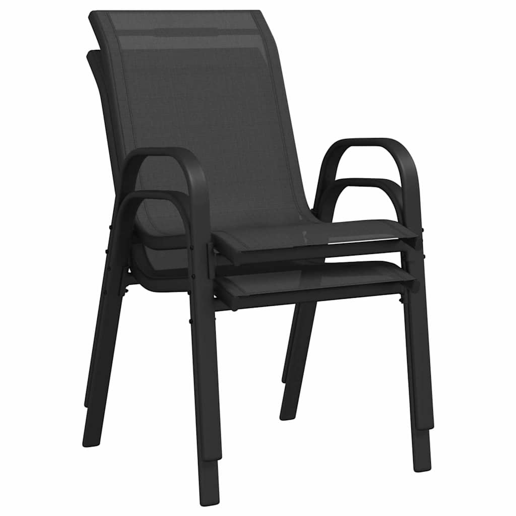 vidaXL Zestaw Bistro Ogrodowego 3 pcs Czarny Stal