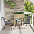 vidaXL Zestaw Bistro Ogrodowego 3 pcs Szary Stal