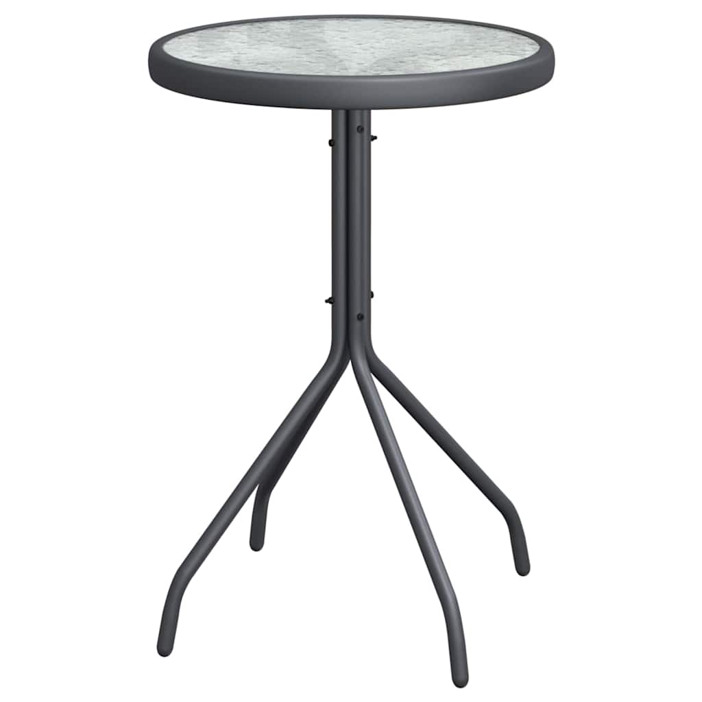 vidaXL Zestaw Bistro Ogrodowego 3 pcs Szary Stal