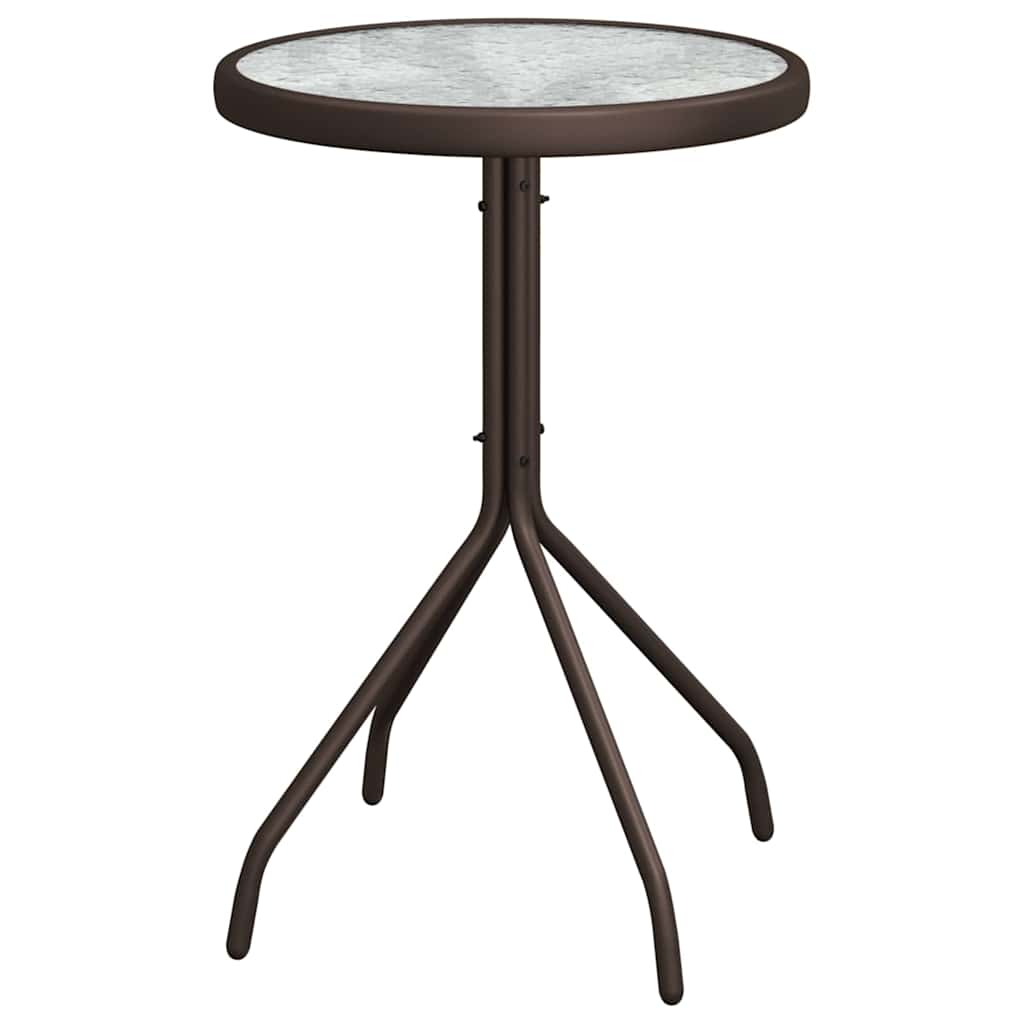 vidaXL Zestaw Bistro Ogrodowego 3 pcs Brązowy Stal
