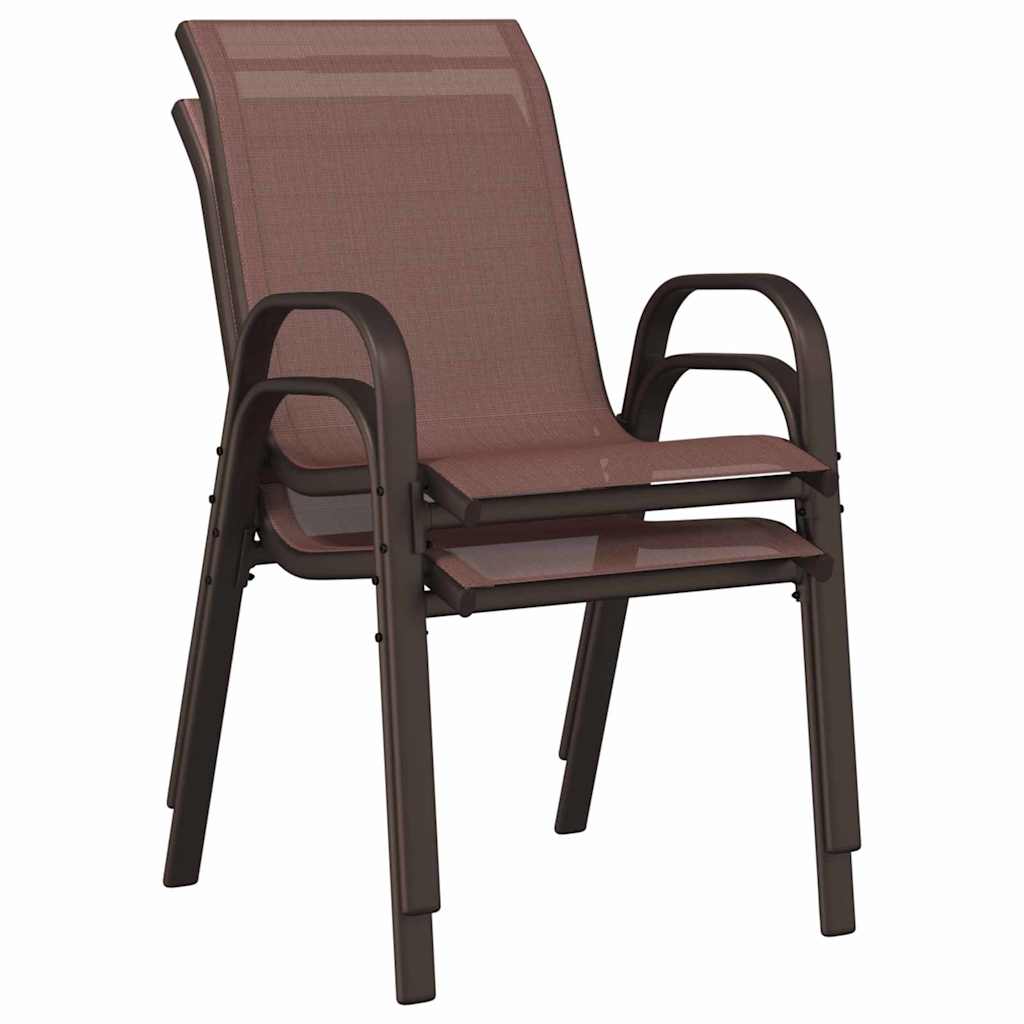 vidaXL Zestaw Bistro Ogrodowego 3 pcs Brązowy Stal