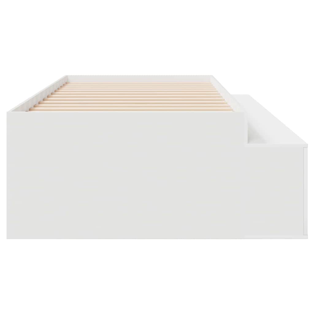 vidaXL Ramka łóżka z szufladą Biały 100 x 200 cm Drewno inżynieryjne