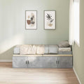 vidaXL Ramka łóżka Betonowy szary 100 x 200 cm Materiał drewnopochodny