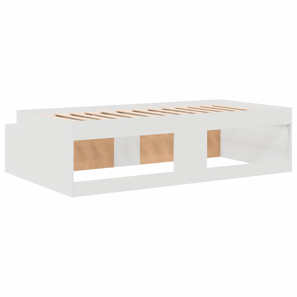 vidaXL Ramka łóżka Biały 90 x 200 cm Materiał drewnopochodny