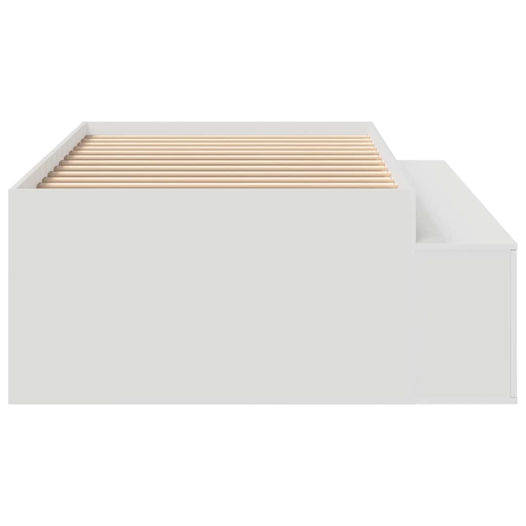 vidaXL Ramka łóżka Biały 80 x 200 cm Materiał drewnopochodny