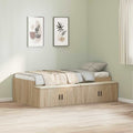 vidaXL Ramka łóżka Dąb Sonoma 80 x 200 cm Materiał drewnopochodny