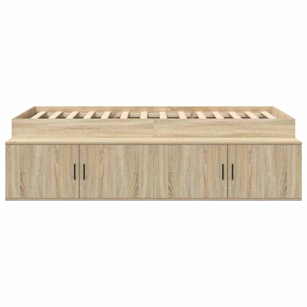 vidaXL Ramka łóżka Dąb Sonoma 80 x 200 cm Materiał drewnopochodny