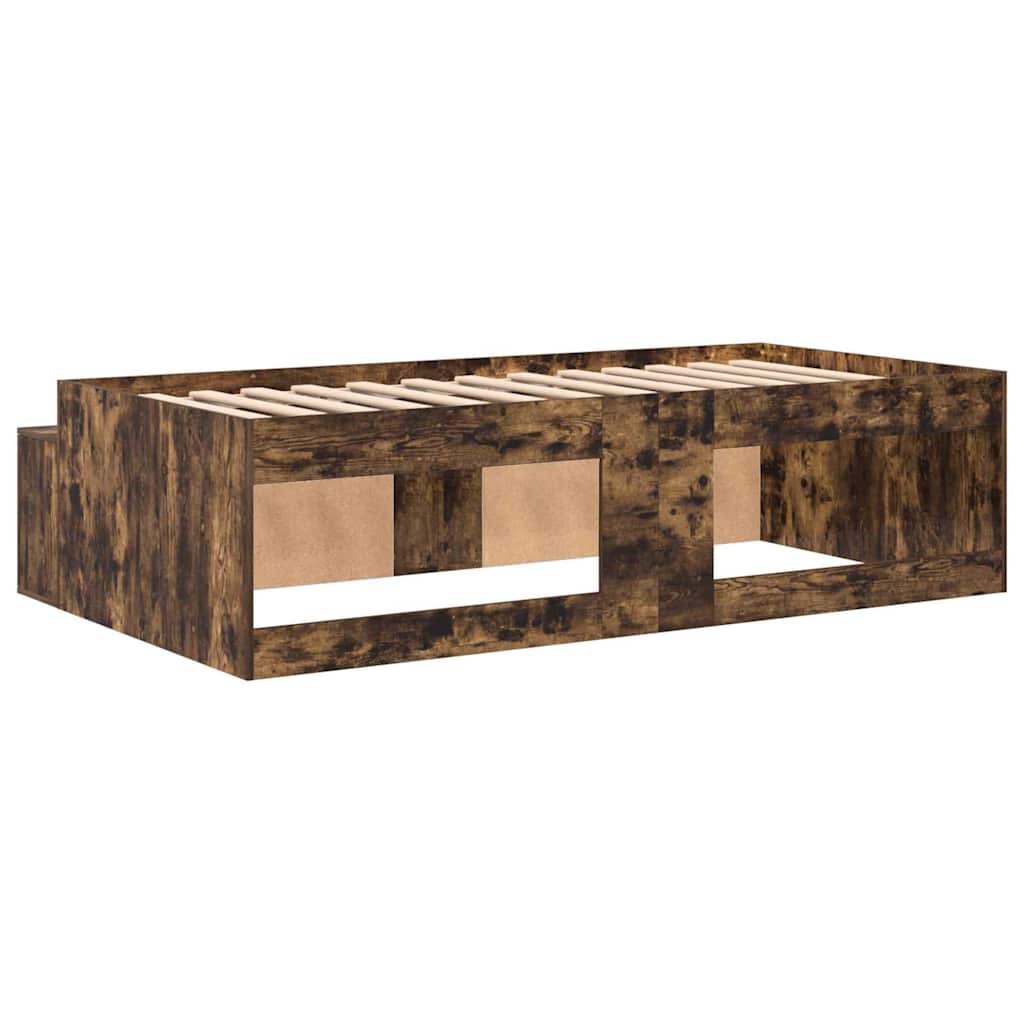 vidaXL Ramka łóżka Dąb wędzony 80 x 200 cm Materiał drewnopochodny