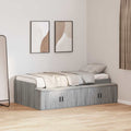 vidaXL Ramka łóżka Szary Sonoma 80 x 200 cm Materiał drewnopochodny