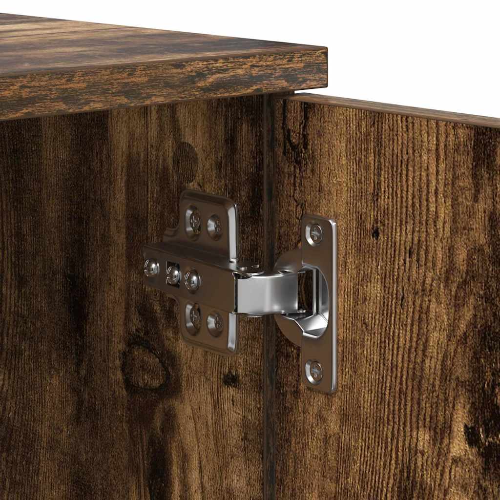 vidaXL Ramka łóżka Dąb wędzony 90 x 190 cm Materiał drewnopochodny