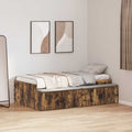 vidaXL Ramka łóżka Dąb wędzony 90 x 190 cm Materiał drewnopochodny