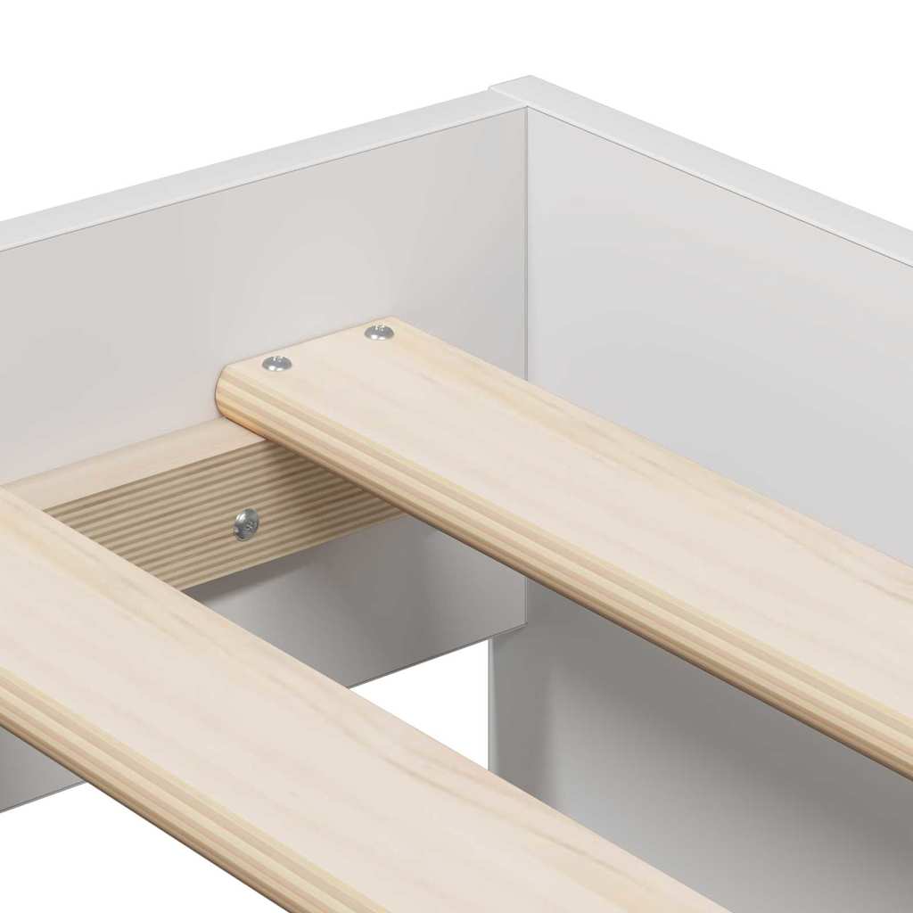 vidaXL Ramka łóżka Biały 70 x 190 cm Materiał drewnopochodny
