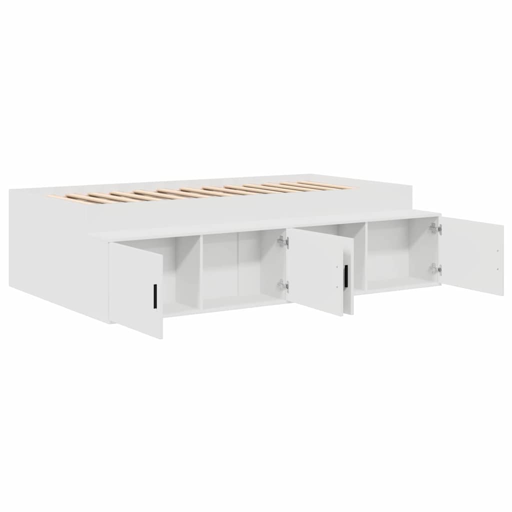 vidaXL Ramka łóżka Biały 70 x 190 cm Materiał drewnopochodny