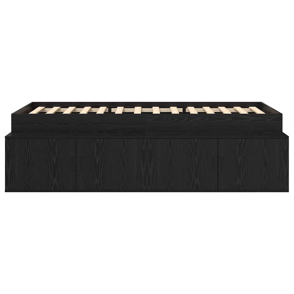 vidaXL Ramka łóżka Czarny Dąb 70 x 190 cm Materiał drewnopochodny