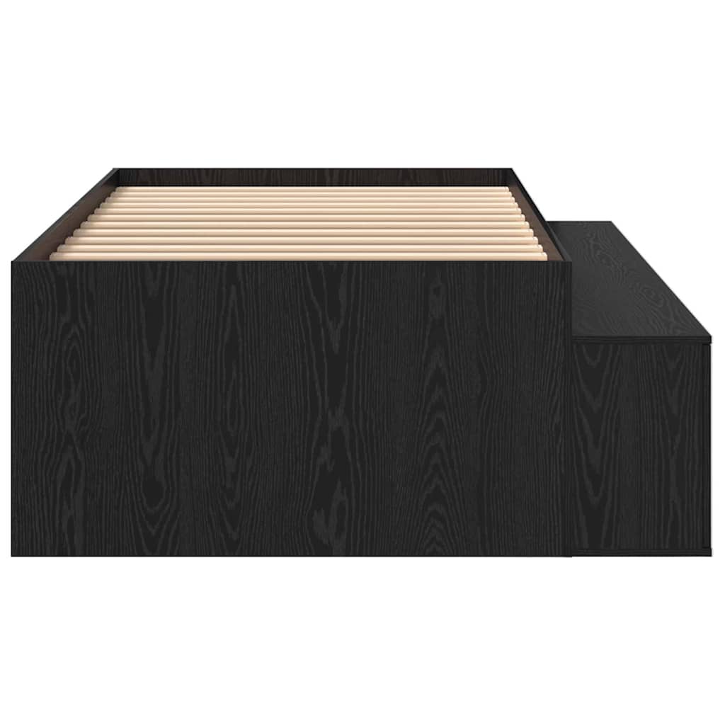 vidaXL Ramka łóżka Czarny Dąb 70 x 190 cm Materiał drewnopochodny