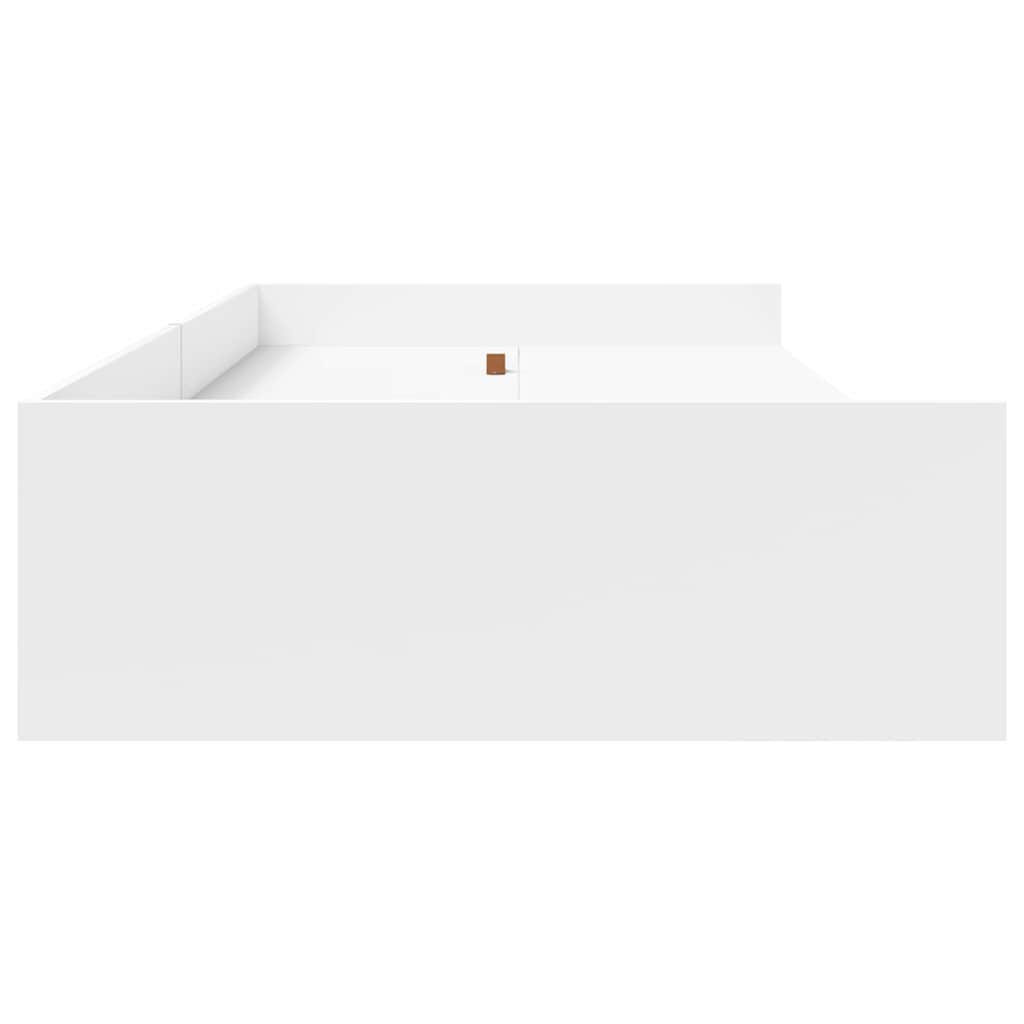 vidaXL Ramka łóżka Biały 98,5 x 200 cm Materiał drewnopochodny