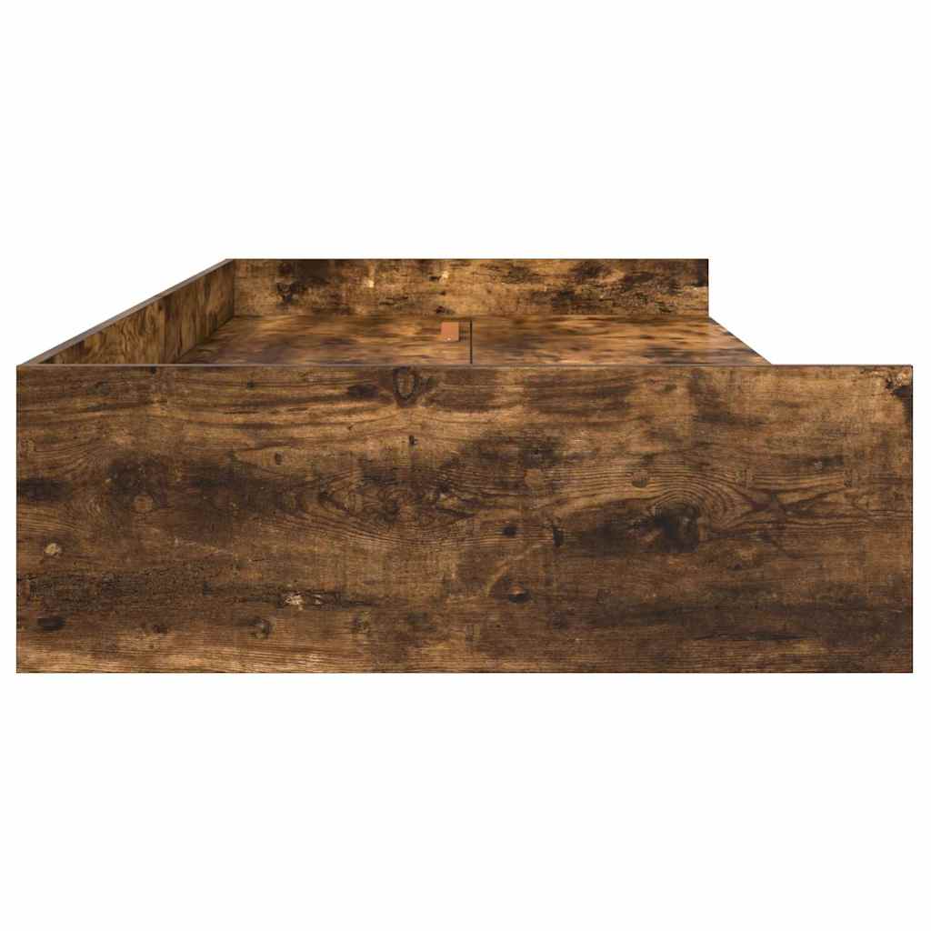 vidaXL Ramka łóżka Dąb wędzony 98,5 x 200 cm Materiał drewnopochodny