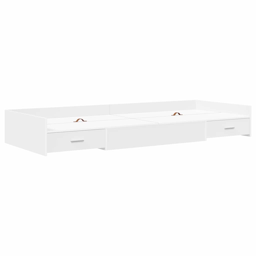 vidaXL Ramka łóżka Biały 90 x 200 cm Materiał drewnopochodny