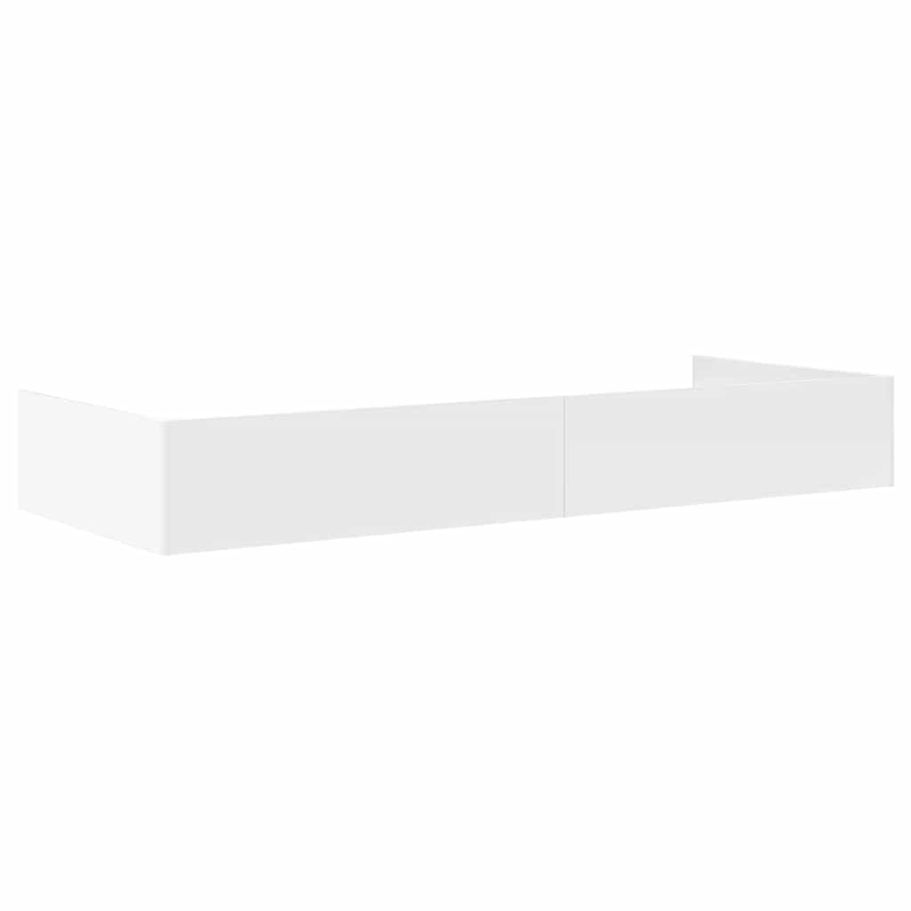 vidaXL Ramka łóżka Biały 90 x 200 cm Materiał drewnopochodny