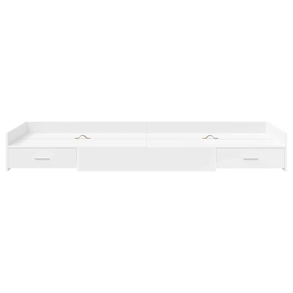 vidaXL Ramka łóżka Biały 90 x 200 cm Materiał drewnopochodny