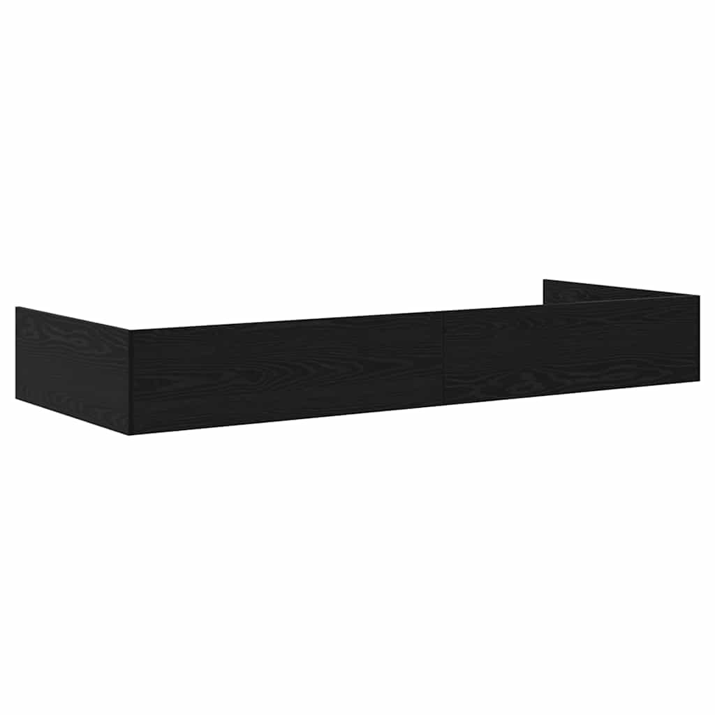 vidaXL Ramka łóżka Czarny Dąb 90 x 200 cm Materiał drewnopochodny