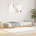 vidaXL Ramka łóżka Dąb Sonoma 90 x 200 cm Materiał drewnopochodny
