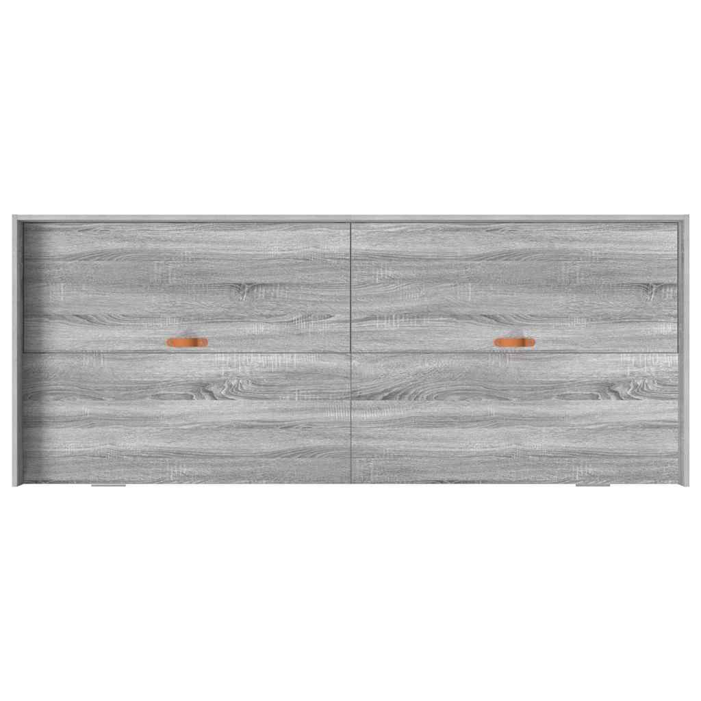 vidaXL Ramka łóżka Szary Sonoma 90 x 200 cm Materiał drewnopochodny