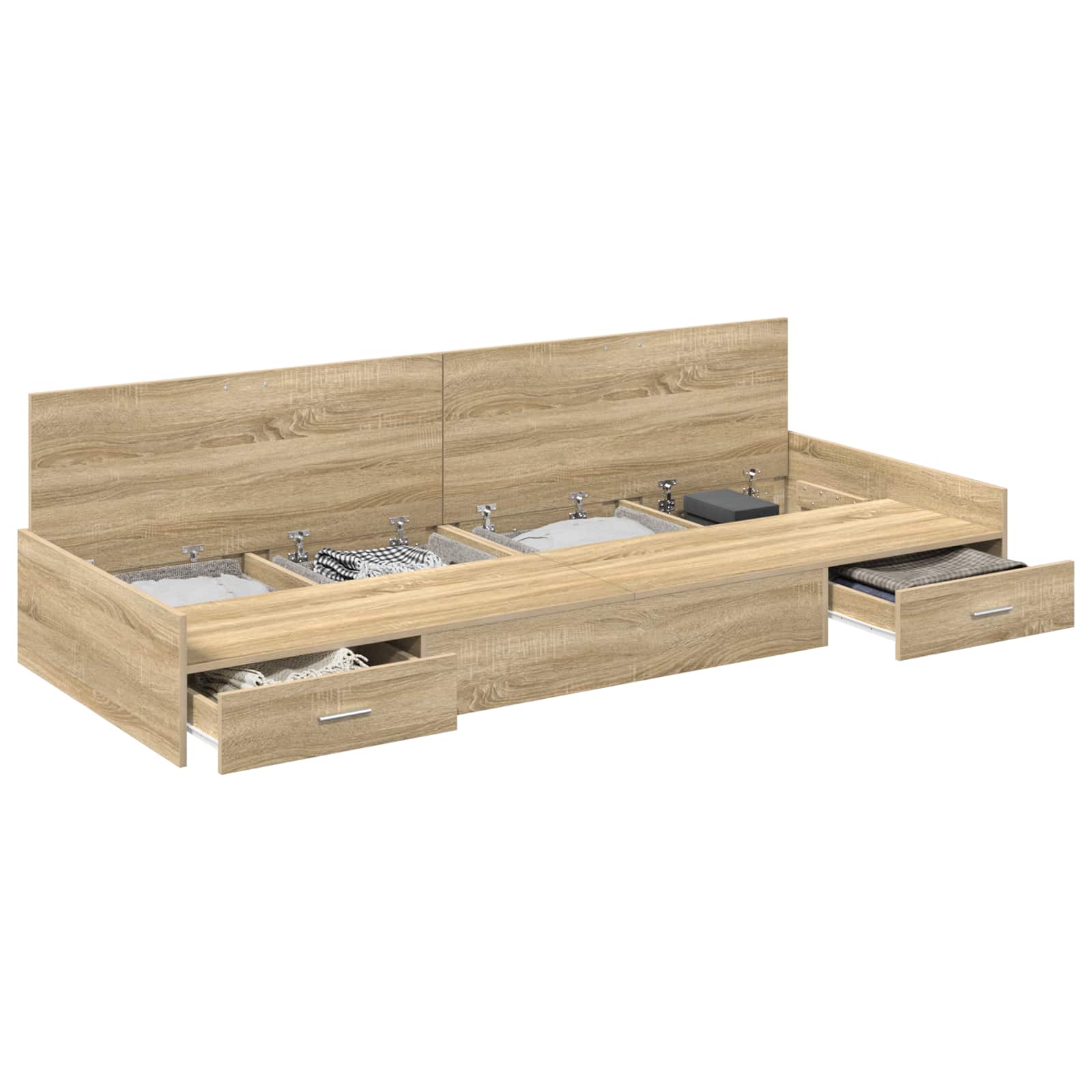 vidaXL Ramka łóżka Dąb Sonoma 80 x 200 cm Materiał drewnopochodny