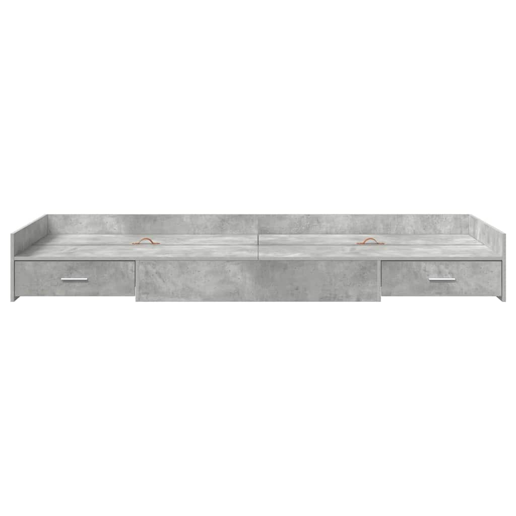 vidaXL Ramka łóżka Betonowy szary 80 x 200 cm Materiał drewnopochodny