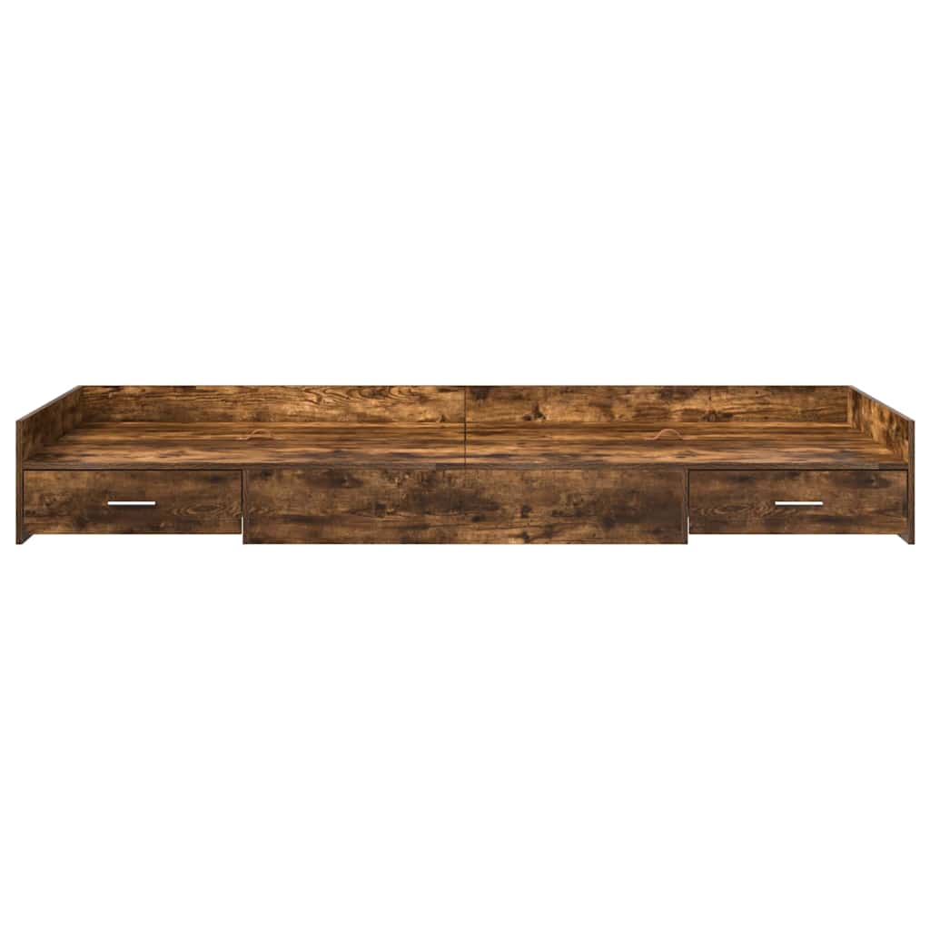 vidaXL Ramka łóżka Dąb wędzony 80 x 200 cm Materiał drewnopochodny