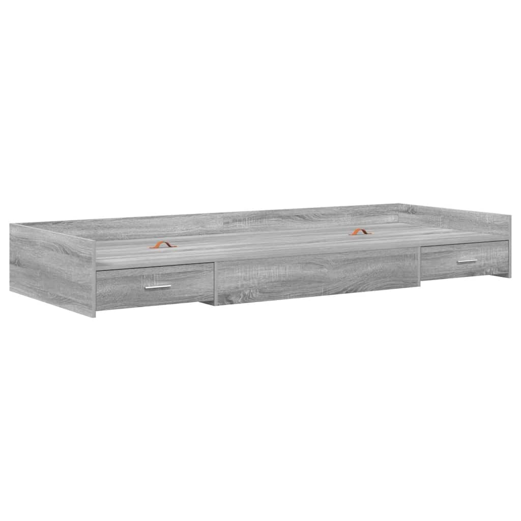 vidaXL Ramka łóżka Szary Sonoma 80 x 200 cm Materiał drewnopochodny